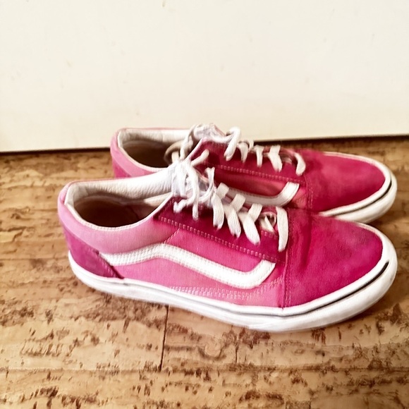 Vans Pink Old Skool Canvas Sneakers Iridescent eyelets - Picture 2 of 7